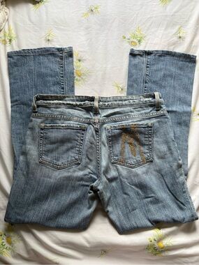 Marciano Light Blue Straight-Leg Jeans with Back Pocket Embellishment